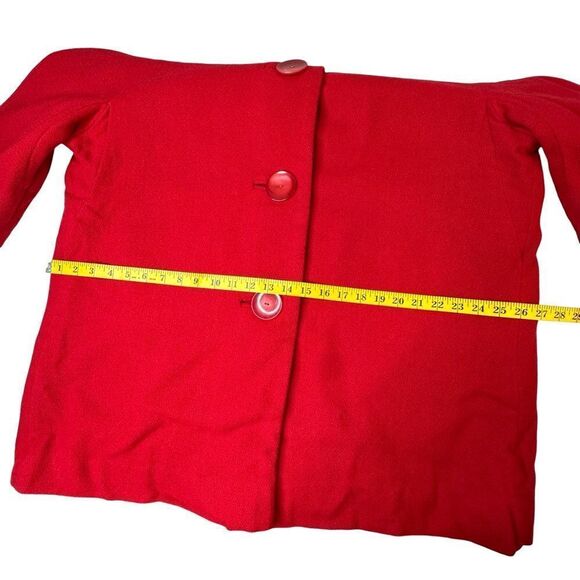 Vintage Wool Blend Red Swing Coat Size XL - Picture 10 of 16